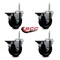 Service Caster 4 Inch Phenolic Wheel Swivel 34 Inch Threaded Stem Caster Set with Brake SCC SCC-TS20S414-PHS-PLB-34212-4 - alternate 3